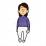 ウォーキングをする女性のイラスト