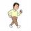 ウォーキングをする男性のイラスト