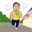 走る男性のイラスト