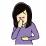 吐き気がある女性のイラスト