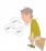 咳き込む男性のイラスト