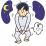 夜間の頻尿の男性のイラスト