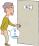 トイレに間に合わず失禁した男性のイラスト