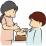 採血する看護師のイラスト