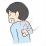 背中が痛い男性のイラスト