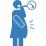 つわりのある妊婦のイラスト