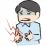 みぞおちの痛み男性のイラスト
