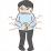 お腹の痛い男性のイラスト