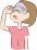 頭が痛い女性のイラスト