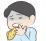 嘔吐する男性のイラスト