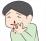 鼻血を出す男性のイラスト