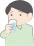 水を飲む男性のイラスト