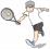 運動する男性のイラスト