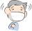 咳をする男の子のイラスト