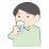 水を飲む男性のイラスト