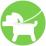 犬の散歩のイラスト（アイコン）