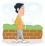 運動する男性のイラスト