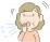 咳をする女性のイラスト