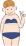 肥満の女性のイラスト