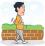 ウォーキングする男性のイラスト