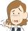 手がふるえる女性のイラスト