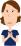 心配する女性のイラスト