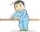 リハビリをする男性のイラスト