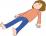 仰向けの女性のイラスト