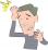 頭痛がする男性のイラスト