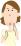 考える女性のイラスト