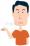 案内・紹介する男性のイラスト