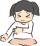 腕が痛いこどものイラスト