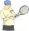 テニスをしている人のイラスト