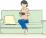 読書をする女性のイラスト