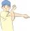 ストレッチをする男性のイラスト