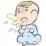 吐く赤ちゃんのイラスト
