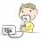 ネブライザー吸入の男の子のイラスト