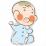 泣いている赤ちゃんのイラスト
