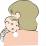赤ちゃんのゲップのイラスト