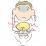 下痢の男の子のイラスト