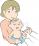 予防接種をする赤ちゃんのイラスト