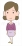 立ち中年女性のイラスト