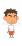 怒る男の子（右向き）のイラスト