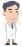 男性医師（右向き）のイラスト