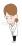 お辞儀する女性医師（左向き）のイラスト