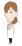 女性医師（左向き）のイラスト