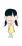 喜ぶ女の子（左向き）のイラスト