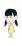 困る女の子（左向き）のイラスト