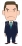 怒る中年男性のイラスト