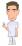 指差す看護師（左向き）のイラスト